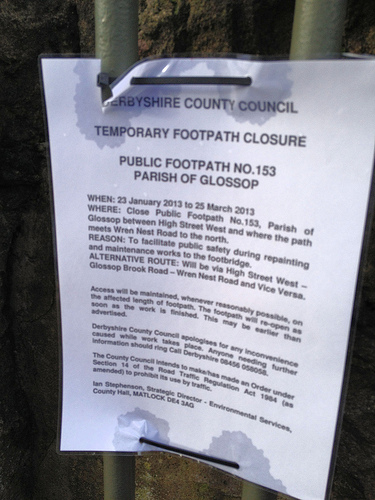 Tesco Footbridge Closure